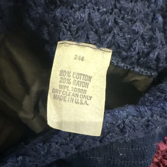 Vintage Allen Wah Sweater Mens M 80s 90s Cotton Blend Retro Golf Pullover - Picture 4 of 6